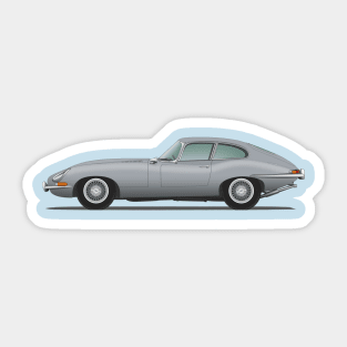 E Type Series 1 Coupe Mist Grey Sticker